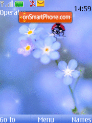 Blue flowers animated Captura de pantalla